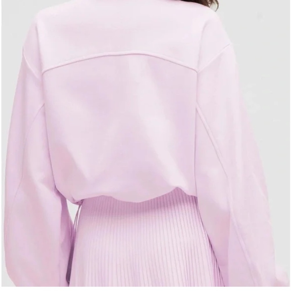Lululemon Pink Organza Cotton Terry Half Zip